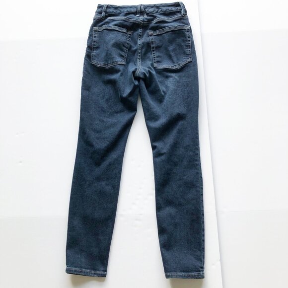 GOOD AMERICAN Good Legs Crop Blue260 Dark Wash Skinny Jeans Womens 26 - Picture 4 of 9